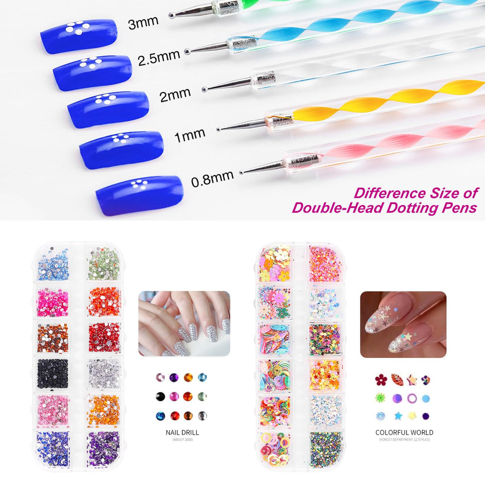 Major Dijit nail-art tools including file, brush, and tips