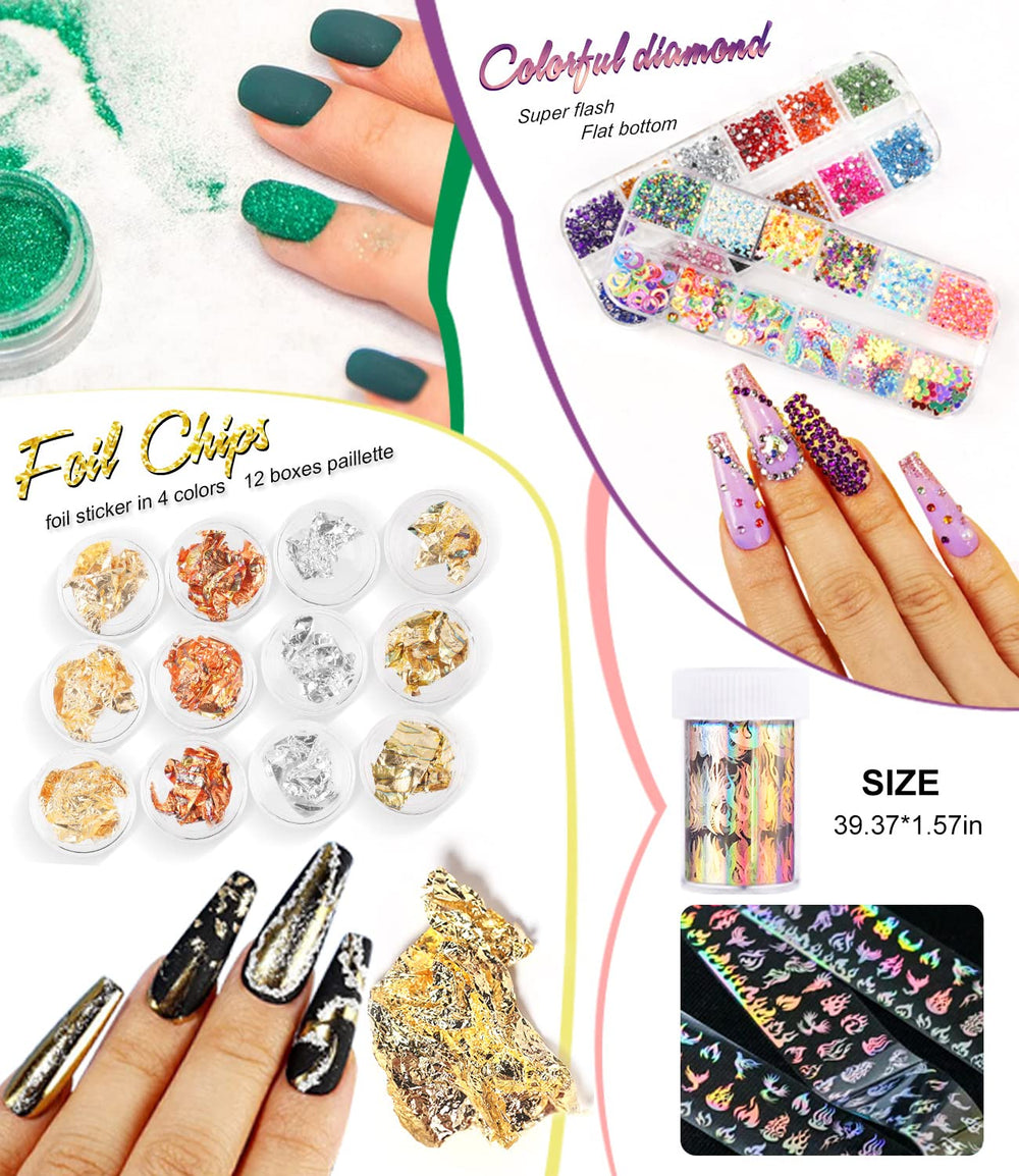 Major Dijit glitter and 3D decorations set ideal for statement looks.