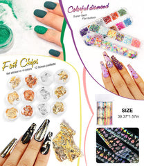 Major Dijit glitter and 3D decorations set ideal for statement looks.