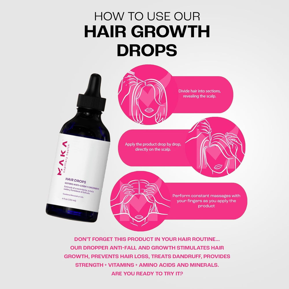 Maka Capilar Health dropper ready for scalp application