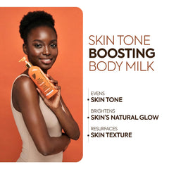 MAKARI body milk texture being spread for silky, comfortable skin.
