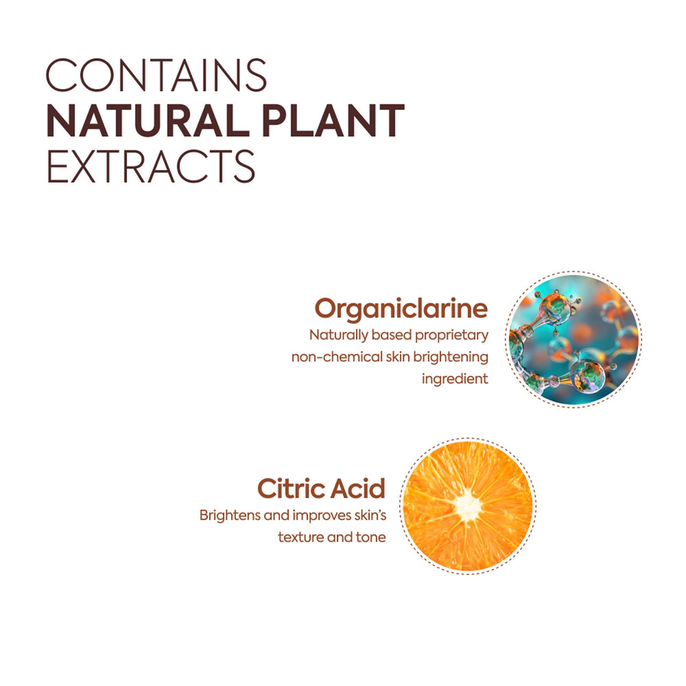 Makari carrot oil and bearberry ingredients closeup for brightening and antioxidant benefits