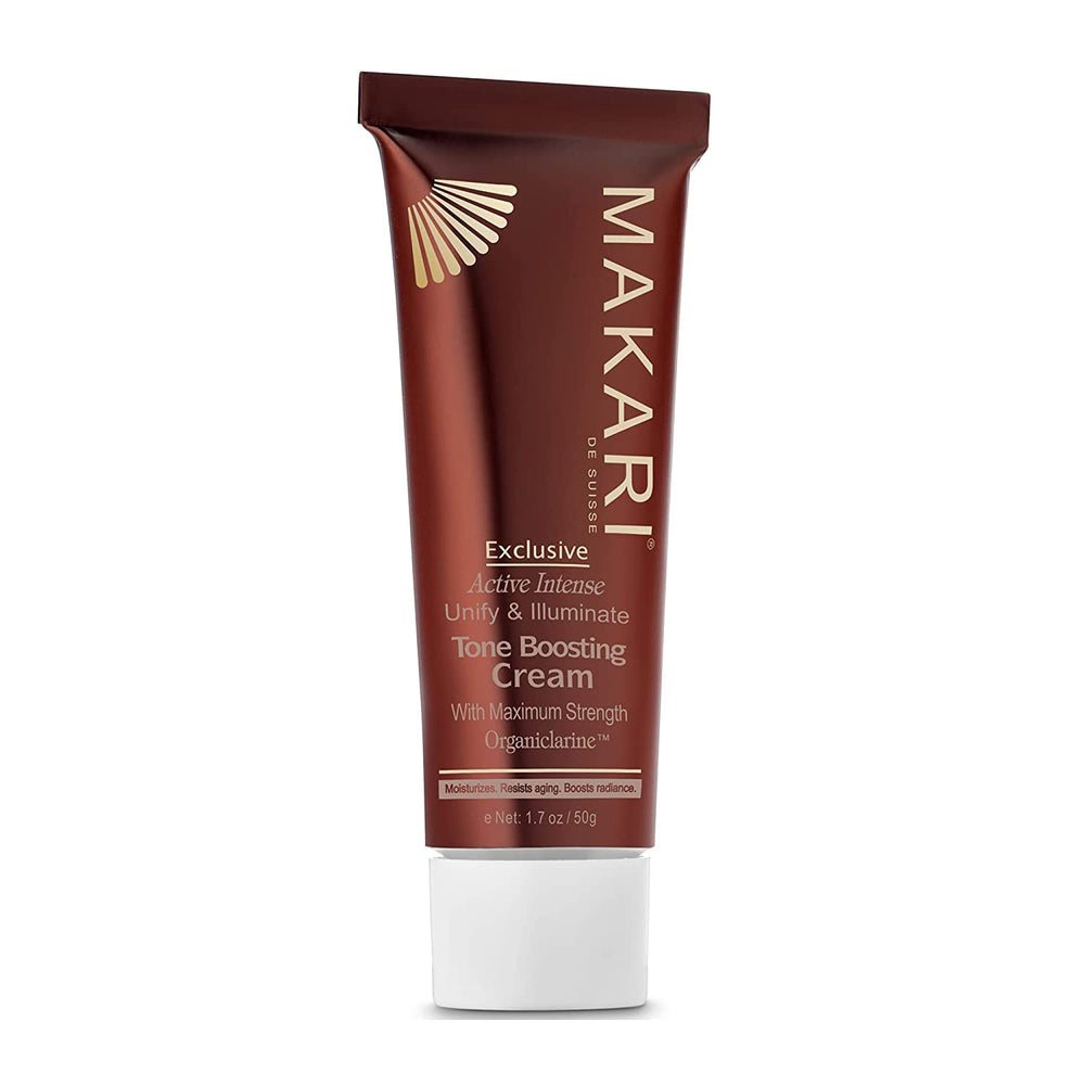 Makari Exclusive Active Intense Tone Boosting cream jar closeup showing rich hydration potential