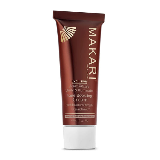 Makari Exclusive Active Intense Tone Boosting cream jar closeup showing rich hydration potential