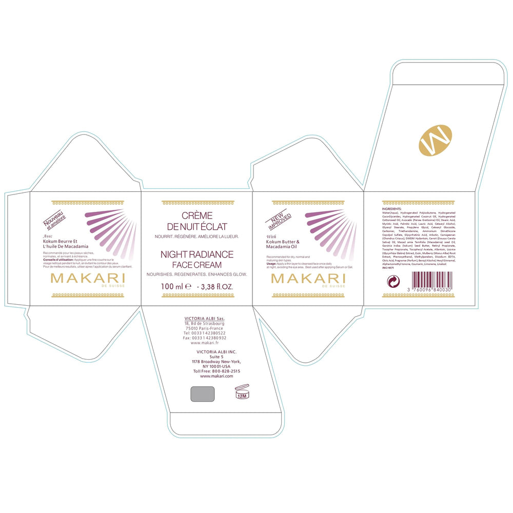 MAKARI mulberry-root extract image hints at brightening support overnight
