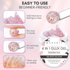 Makartt 3D Gel Heart Mold for chic sculpted accents
