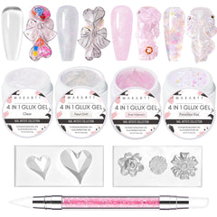 Makartt 3D Nail Gel Kit full contents for DIY nail art exploration
