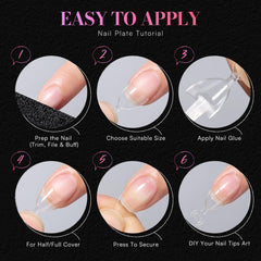 Makartt almond shape tips suit both salon and at-home nail extensions.