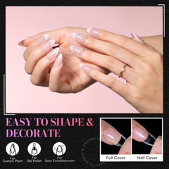 Makartt bend-resistant almond tips stay smooth during daily activities.