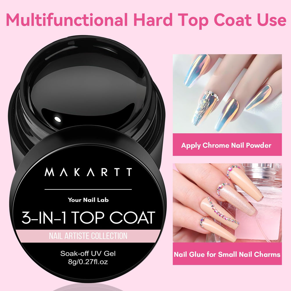 Makartt chrome powder application for shimmering, salon-worthy effects.
