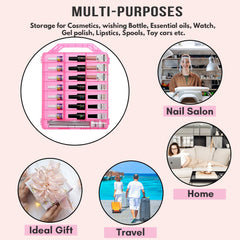 Makartt durable acrylic construction provides sturdy storage for polish bottles.