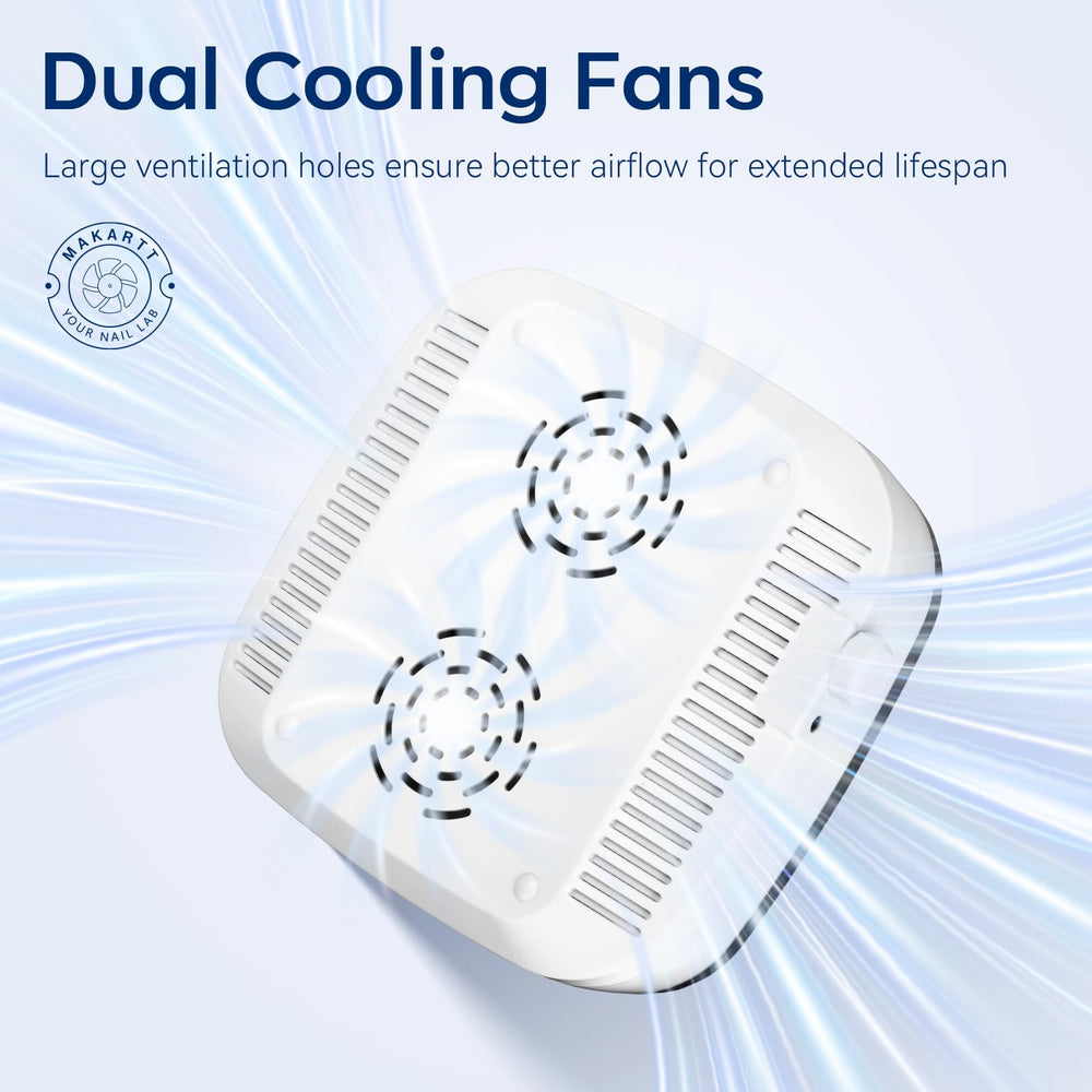 Makartt dust collector top controls featuring stepless speed adjustment.