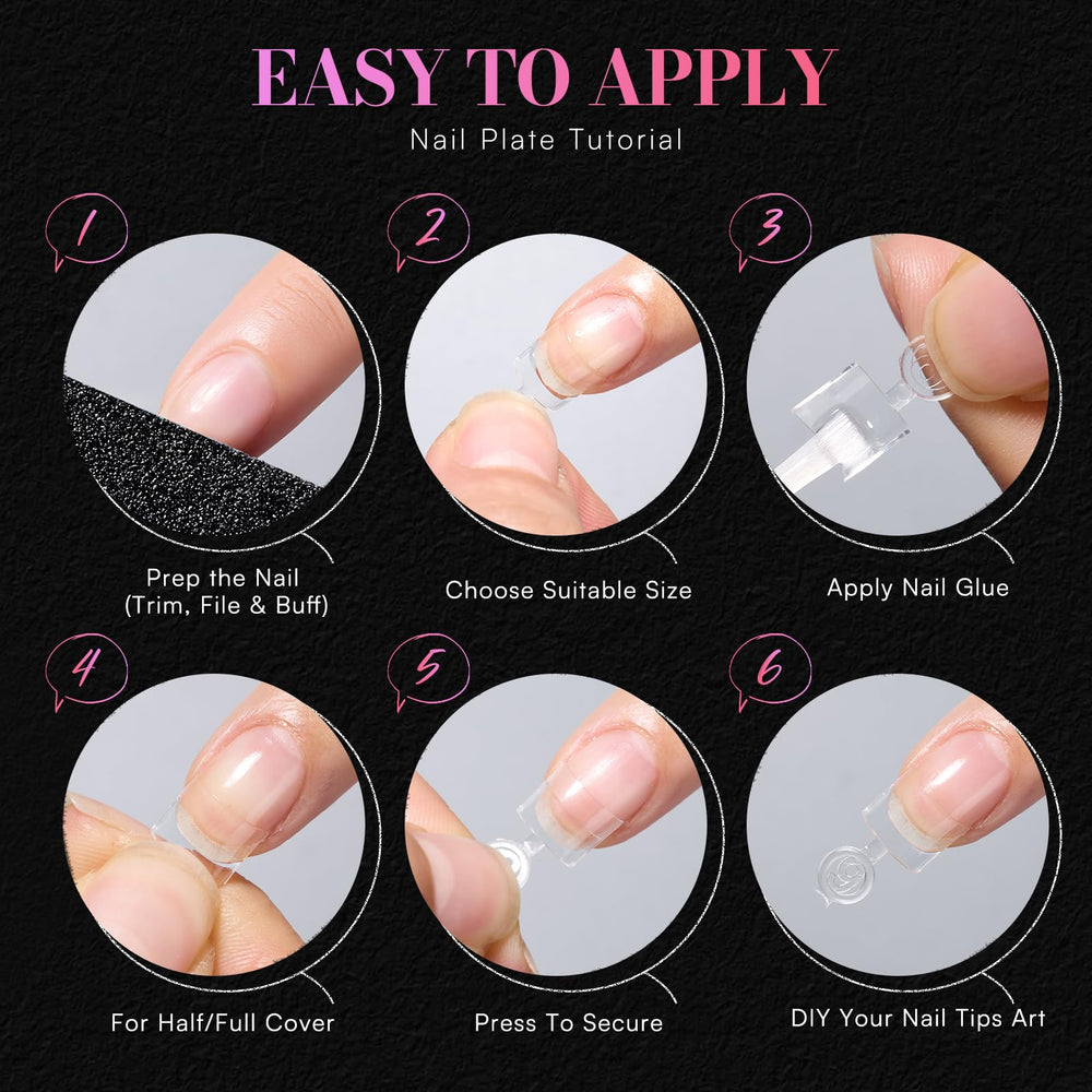 Makartt easy-application tips minimize filing for faster manicures.