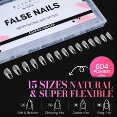 Makartt 15-size range fits most nails for reliable professional-looking results.