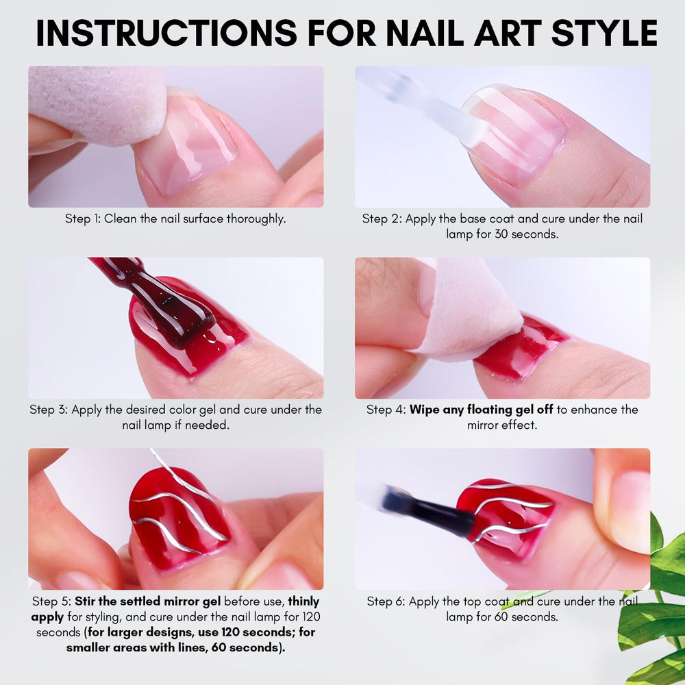 Elegant French tips with Makartt silver mirror finish