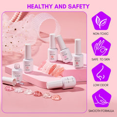 Makartt 8ml bottles in nude gel kit for precise at-home manicures.