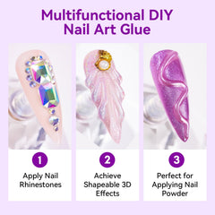 Makartt crystal nail glue for salons ensures precise gem placement