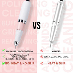 Built-in jaw reduces dust during filing on Makartt Malory handpiece