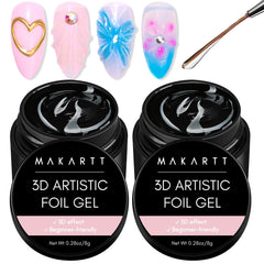Makartt Nail Foil Glue for 3D transfer with a vivid nail art effect