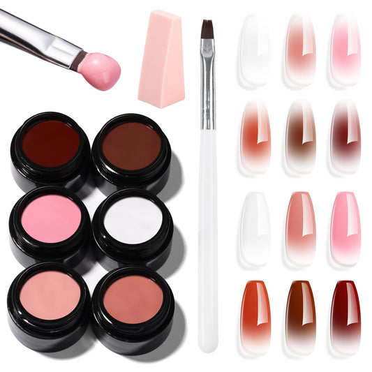 Makartt Ombre Gel Nail Kit with shades and tools for ombre nails.