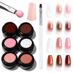 Makartt Ombre Gel Nail Kit with shades and tools for ombre nails.