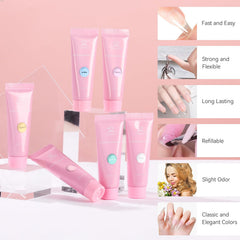 Makartt poly nail gel set pastel yellow swatches for sunny accents