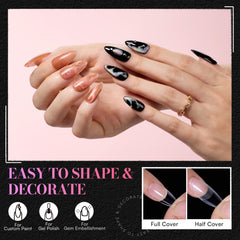 Makartt quick-apply almond tips ideal for events and daily wear at home.