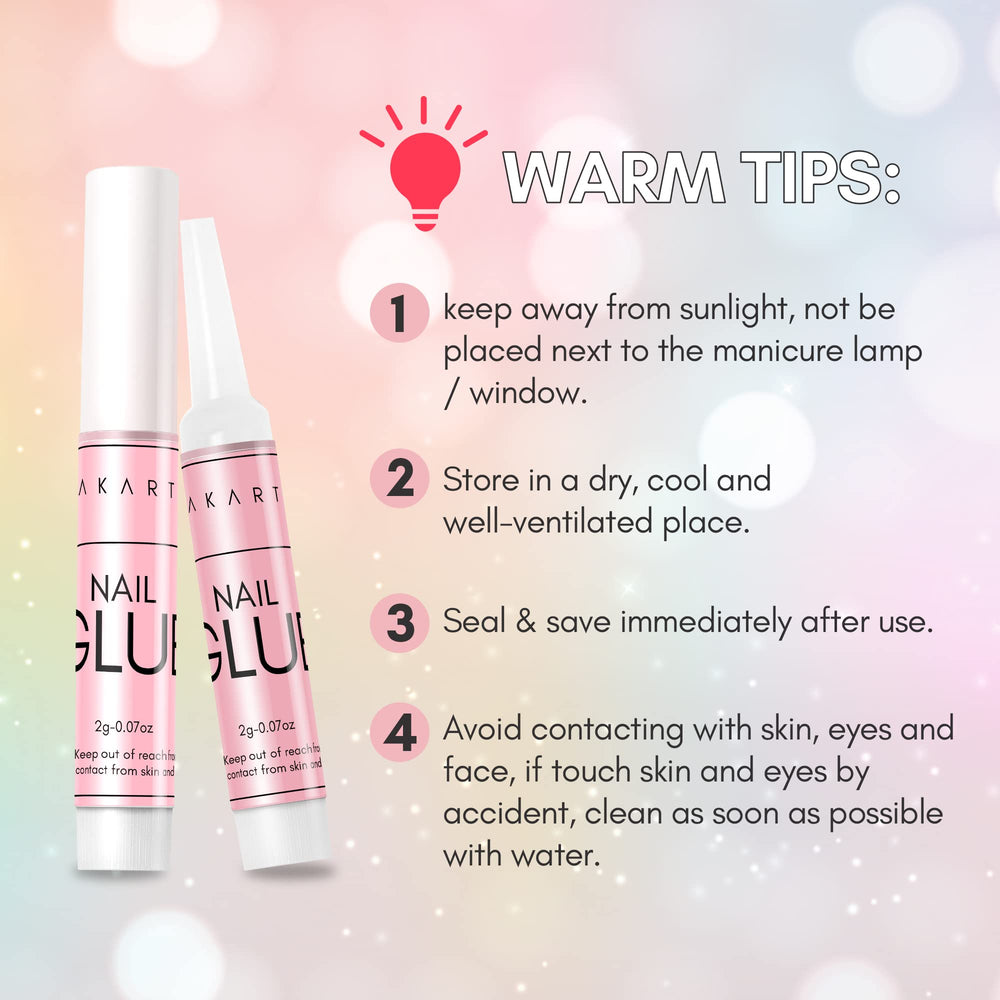 Makartt mini tubes in travel case for portable nail glue kit.