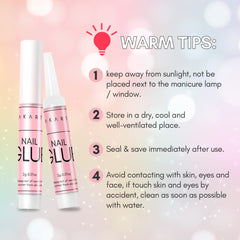 Makartt mini tubes in travel case for portable nail glue kit.