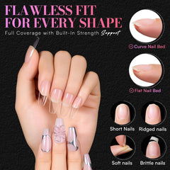 Makartt thickened front edge crack-resistant coffin nail tips.