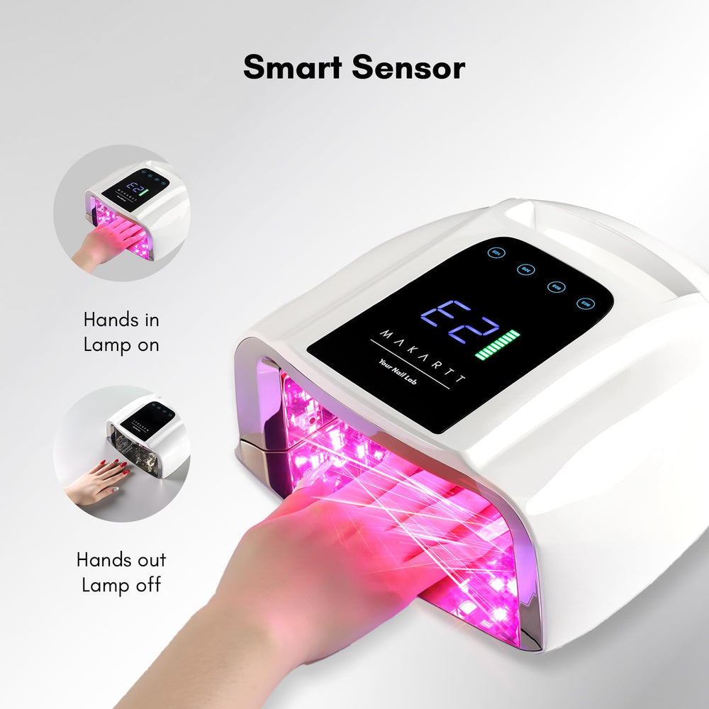 Makartt UV LED Nail Lamp cordless design with rechargeable battery for wireless use