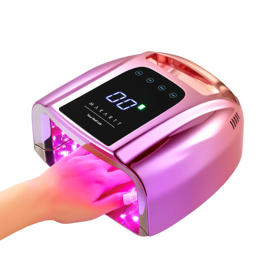 Makartt UV LED Nail Lamp front view with gradient purple finish for fast home curing
