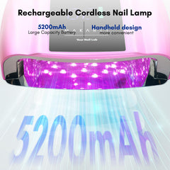 Makartt nail lamp with smart sensor and LCD display in action.