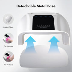 Makartt UV LED Nail Lamp four timer settings for base and top coats