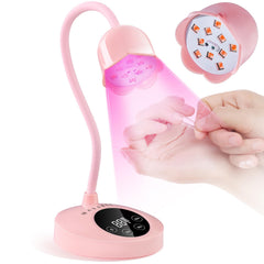 Makartt UV Nail Lamp pink assembled on a desk for quick gel curing at home.