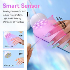 Makartt UV nail lamp sturdy base design ensures stability during use