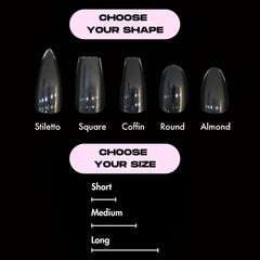 Clear GelFlex tips are lightweight yet durable for intricate nail art.