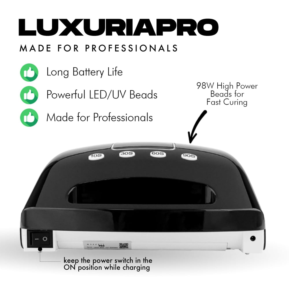 MakarttPro LuxuriaPro 98W smart heat management maintains comfort during curing.