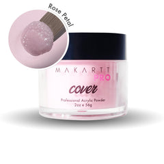 MakarttPro Rose Petal acrylic powder in a jar cap, easy to identify shade.