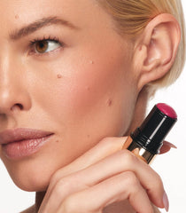 Make Beauty Heat Stroke Cream Blush Stick swatch showcases creamy texture for blending