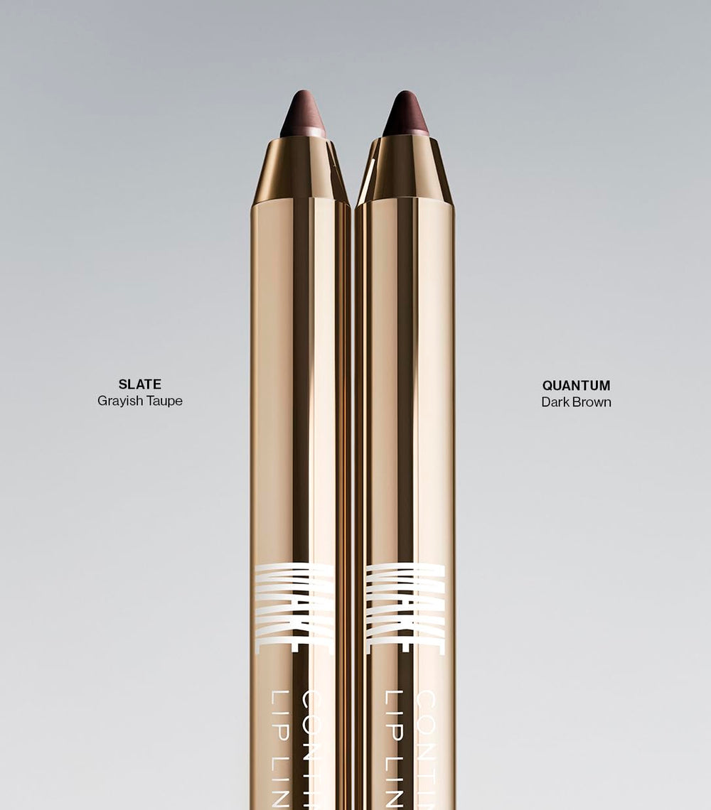 Slate swatch on lips with MAKE Lip Continuum for defined edges