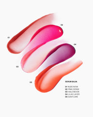 Pomegranate flower extract provides a plumping-looking gloss on lips.