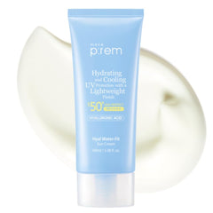 MAKEP:REM Hyal Water-Fit Sunscreen bottle ready for daily hydration.