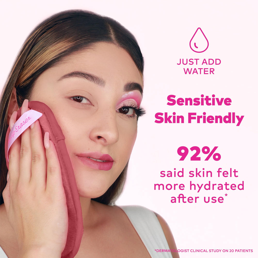 MakeUp Eraser exfoliation side close-up hints at skin-refreshing exfoliation.