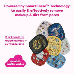 MakeUp Eraser Harry Potter 7-Day Set dual-sided detail for cleansing and exfoliating