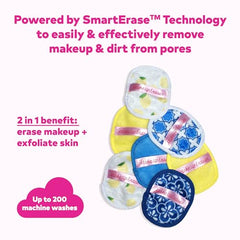 Close-up of long-fiber side exfoliation on MakeUp Eraser.