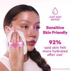 MakeUp Eraser Original 7-Day Set exfoliation side in use for smoother, refreshed skin.