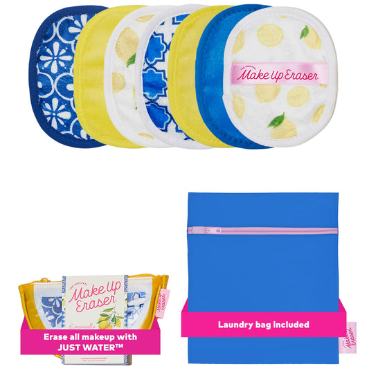 MakeUp Eraser Original 7-Day Set in Limoncello ready for water-based makeup removal.