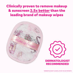 MakeUp Eraser Original 7-Day Set water-removal demonstrates removal with just water.