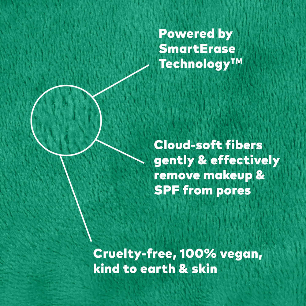 MakeUp Eraser PRO exfoliation side in action for smoother, refreshed skin